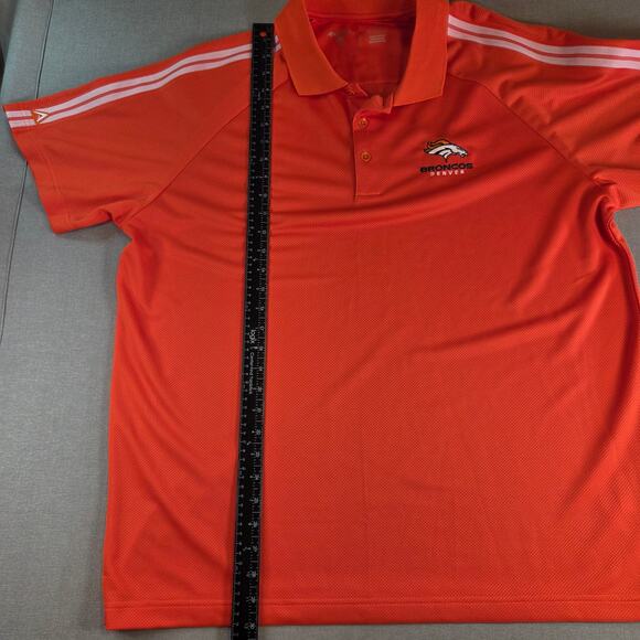 Denver Broncos Antigua Polo Shirt XL NFL Orange Short Sleeve Embroidered - Picture 8 of 11